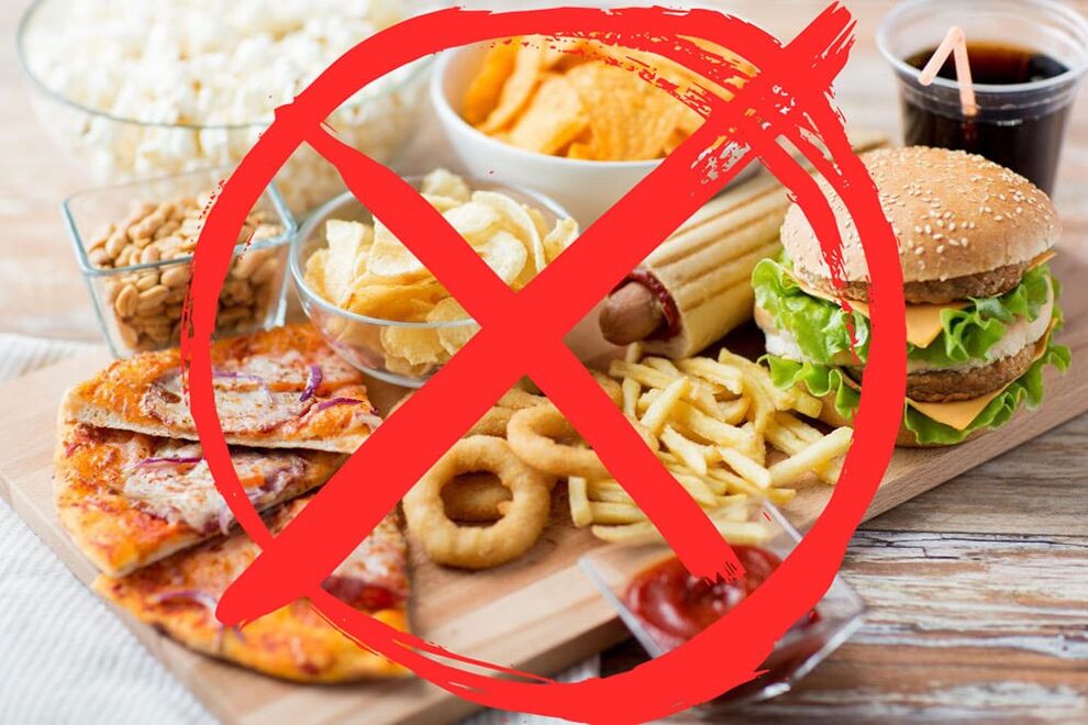 Gastrite zararlı gıdalardan kaçınma